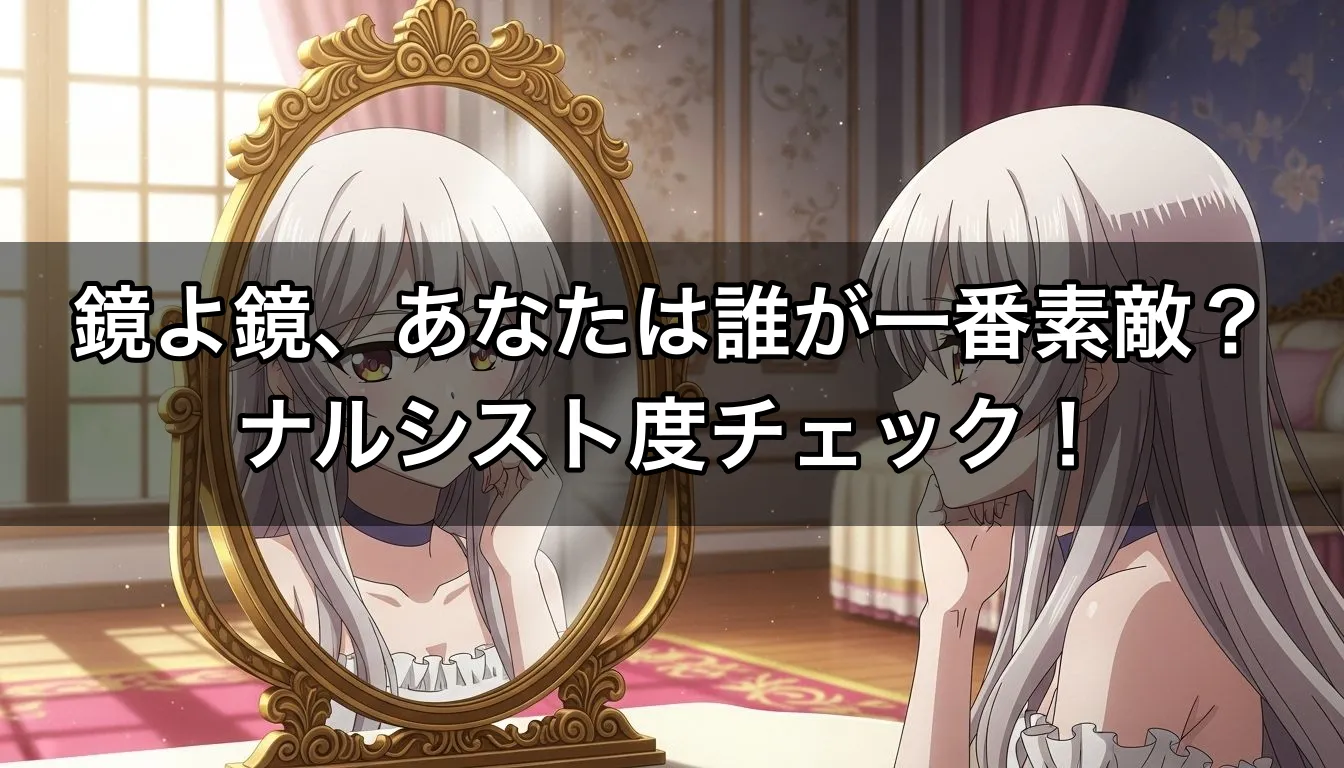 鏡よ鏡、あなたは誰が一番素敵？ナルシスト度チェック！