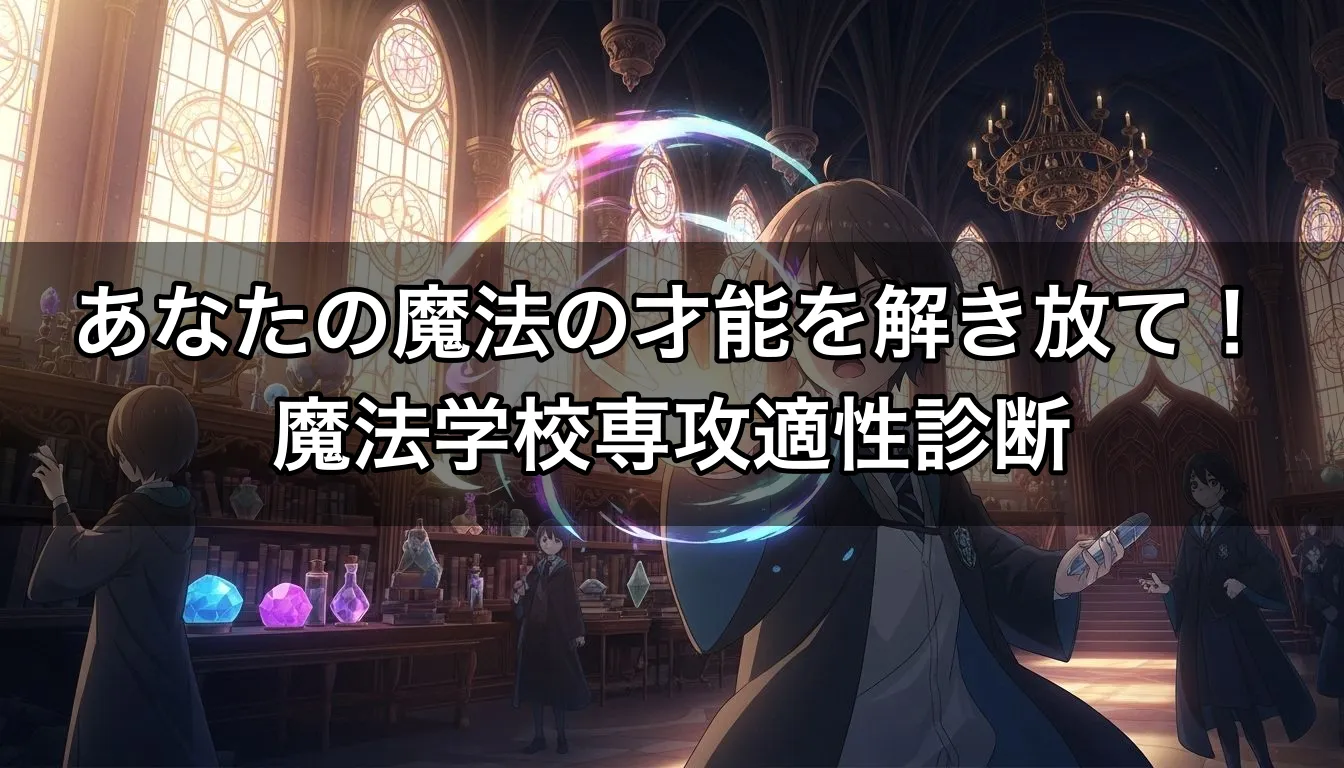 あなたの魔法の才能を解き放て！魔法学校専攻適性診断