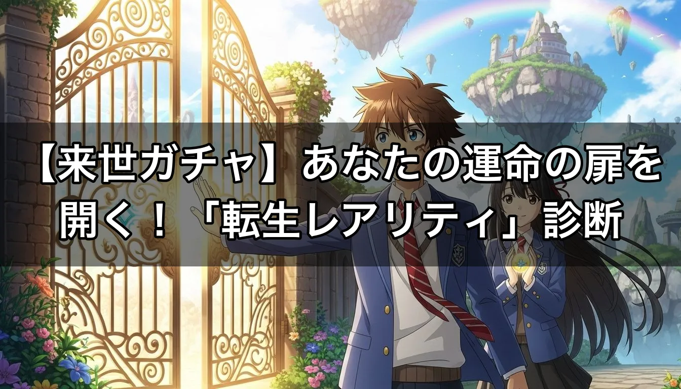 【来世ガチャ】あなたの運命の扉を開く！「転生レアリティ」診断