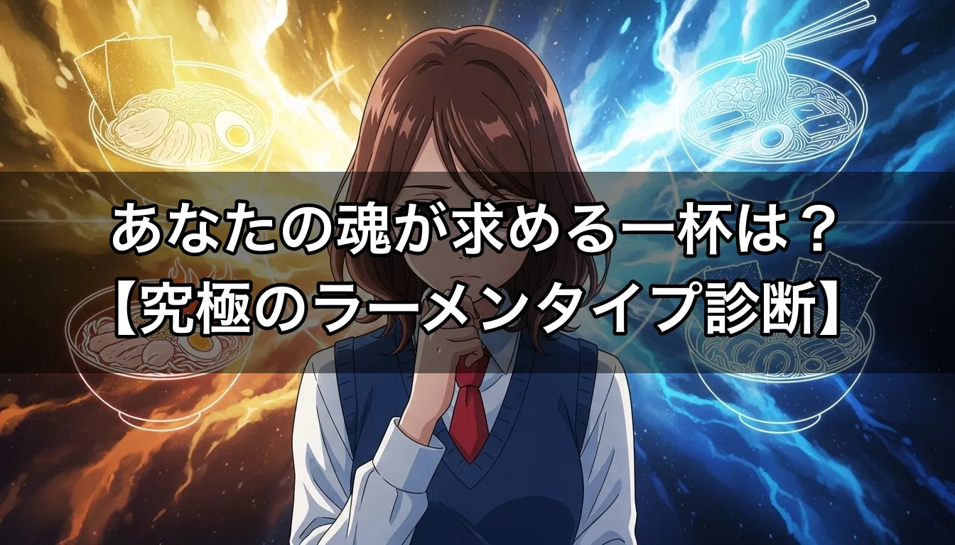 あなたの魂が求める一杯は？【究極のラーメンタイプ診断】
