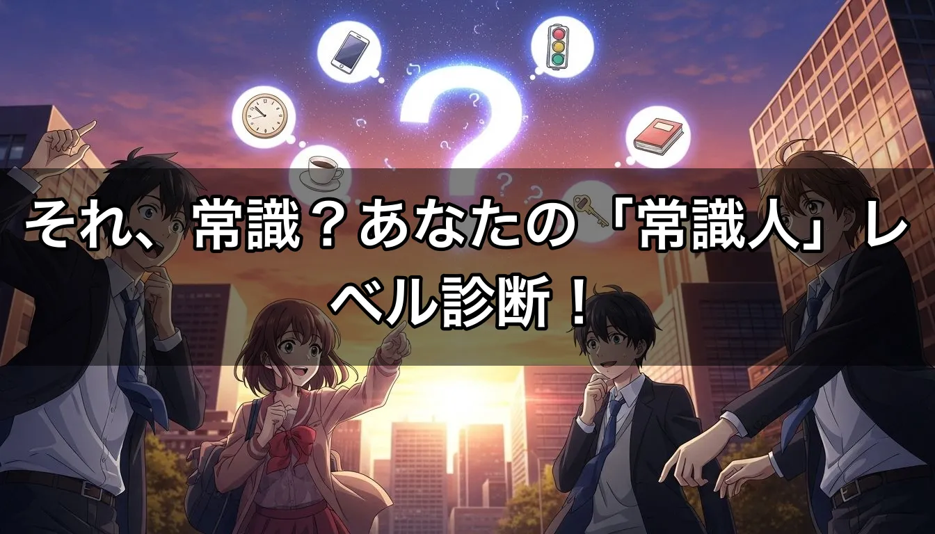 それ、常識？あなたの「常識人」レベル診断！