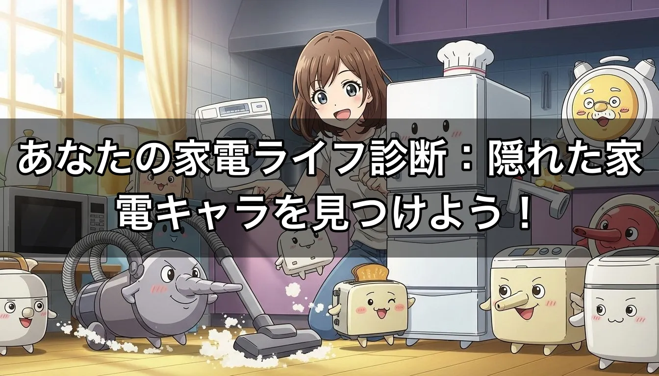 あなたの家電ライフ診断：隠れた家電キャラを見つけよう！