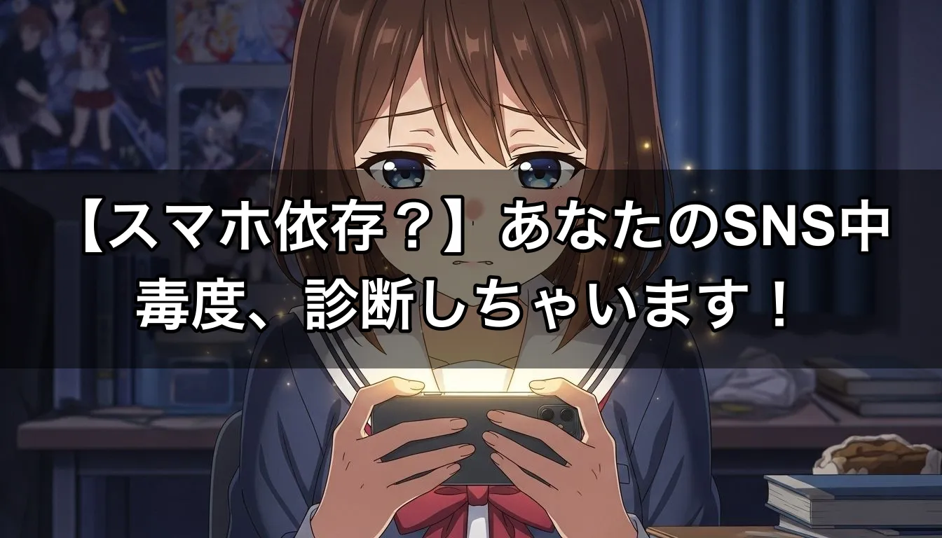 【スマホ依存？】あなたのSNS中毒度、診断しちゃいます！