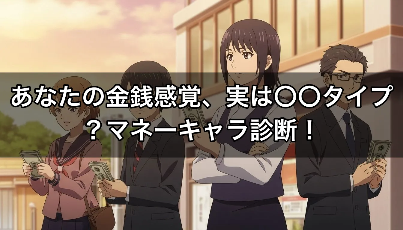 あなたの金銭感覚、実は〇〇タイプ？マネーキャラ診断！