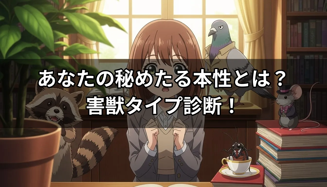 あなたの秘めたる本性とは？害獣タイプ診断！
