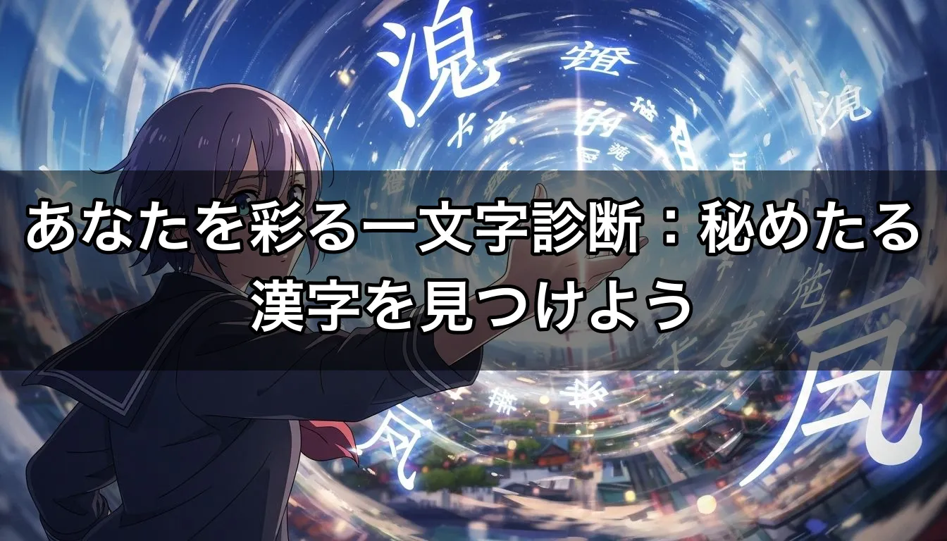 あなたを彩る一文字診断：秘めたる漢字を見つけよう