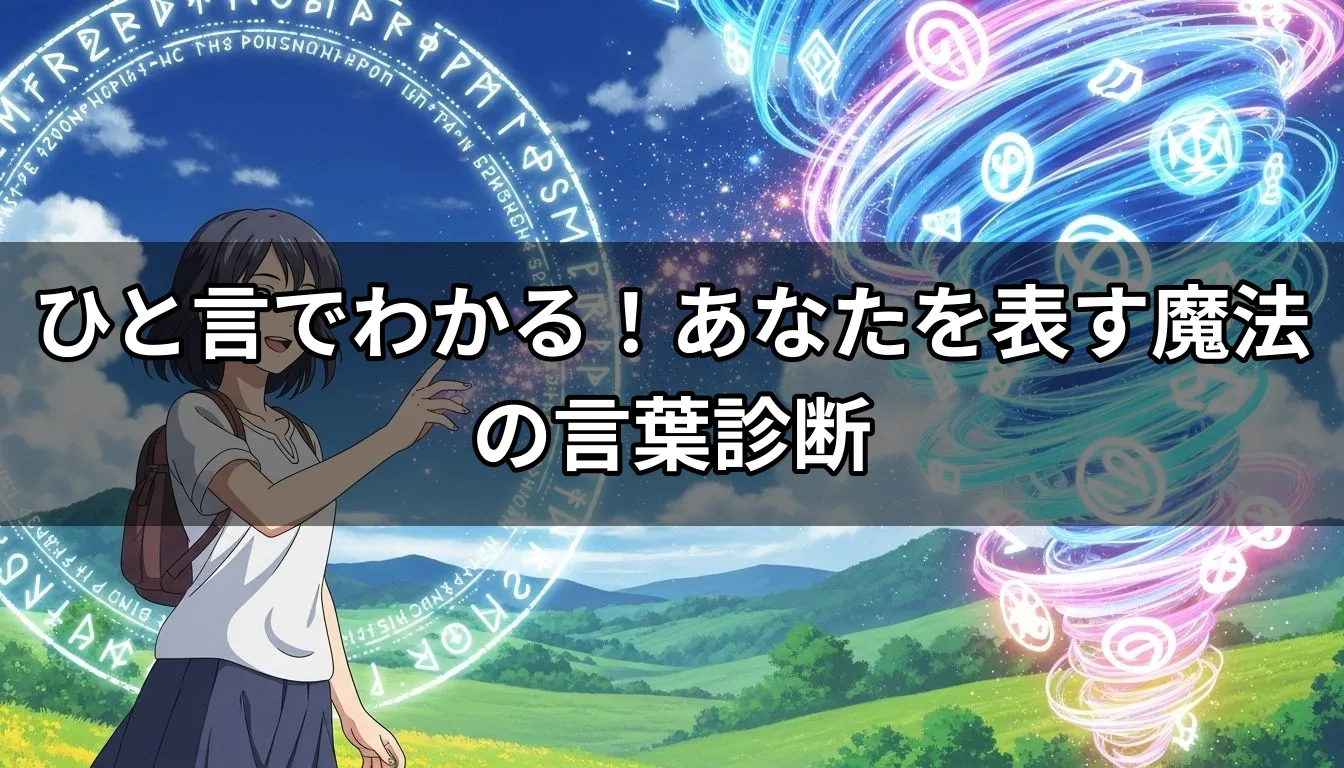 ひと言でわかる！あなたを表す魔法の言葉診断