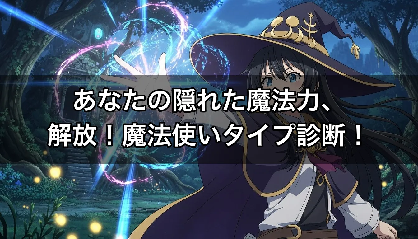 あなたの隠れた魔法力、解放！魔法使いタイプ診断！