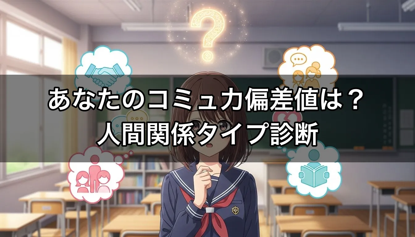 あなたのコミュ力偏差値は？人間関係タイプ診断