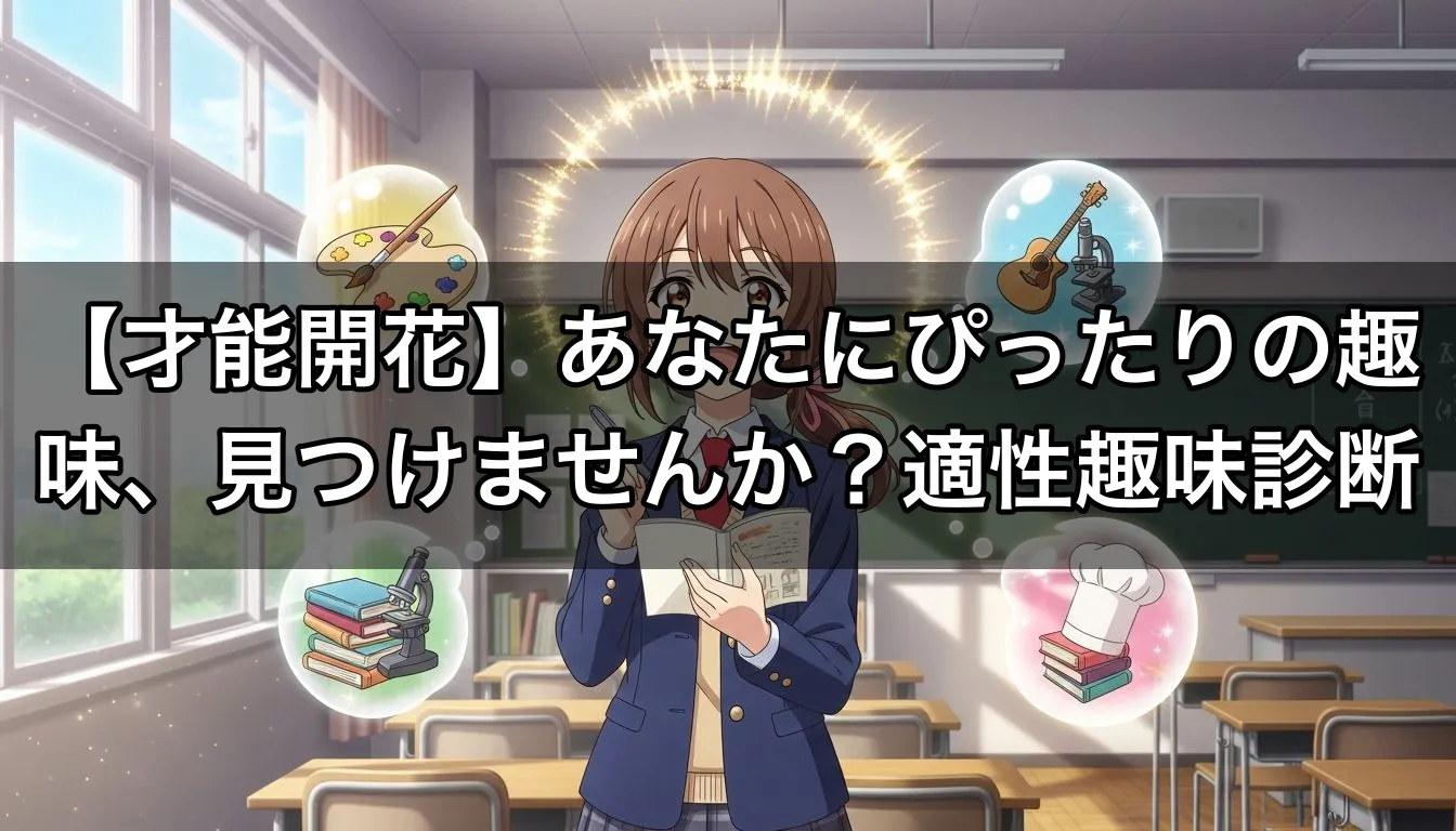 【才能開花】あなたにぴったりの趣味、見つけませんか？適性趣味診断