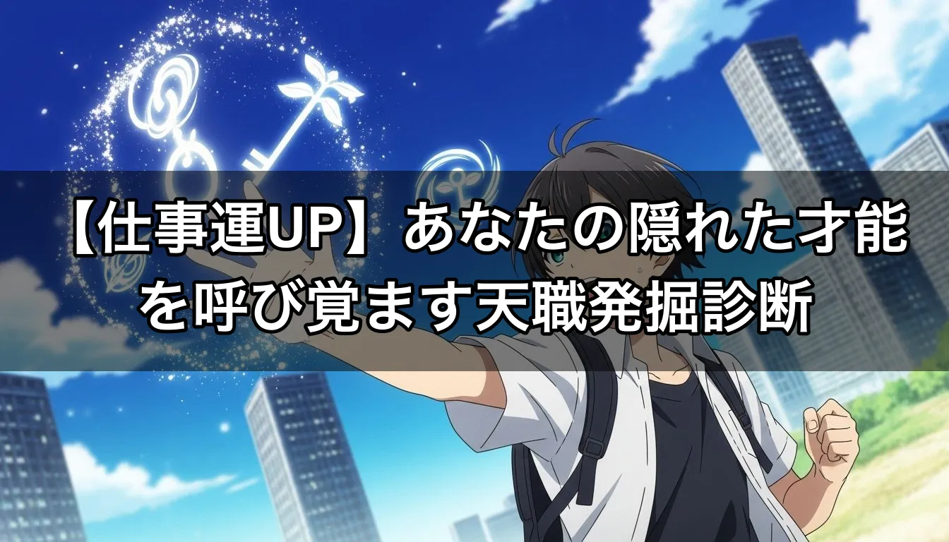 【仕事運UP】あなたの隠れた才能を呼び覚ます天職発掘診断