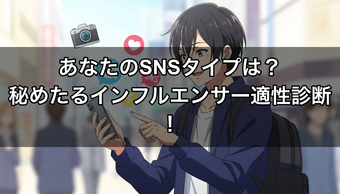 あなたのSNSタイプは？秘めたるインフルエンサー適性診断！