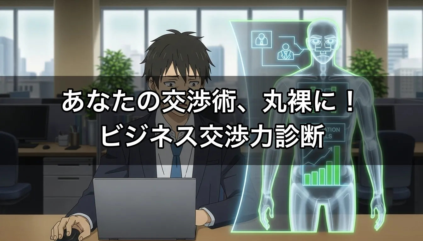 あなたの交渉術、丸裸に！ビジネス交渉力診断