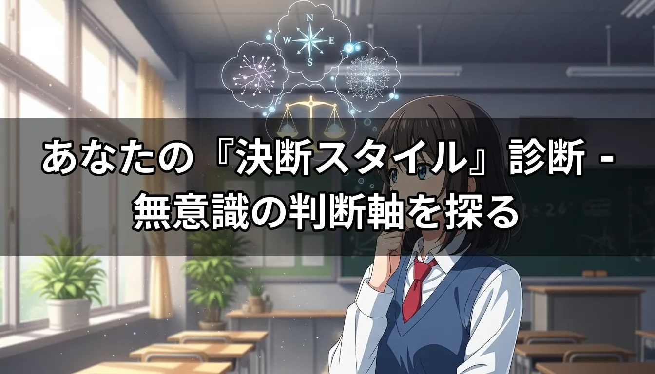 あなたの『決断スタイル』診断 - 無意識の判断軸を探る