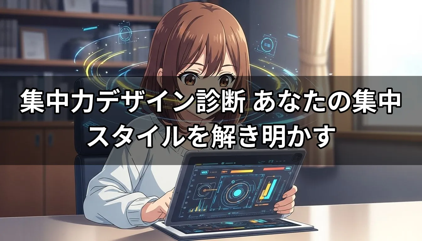 集中力デザイン診断 あなたの集中スタイルを解き明かす