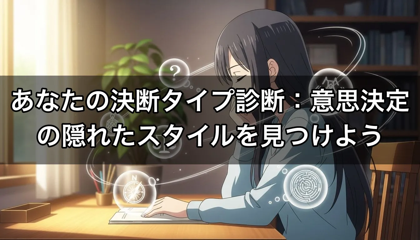 あなたの決断タイプ診断：意思決定の隠れたスタイルを見つけよう