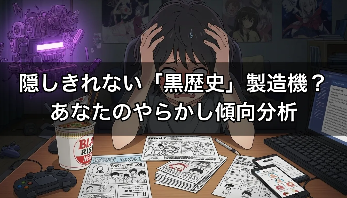 隠しきれない「黒歴史」製造機？あなたのやらかし傾向分析