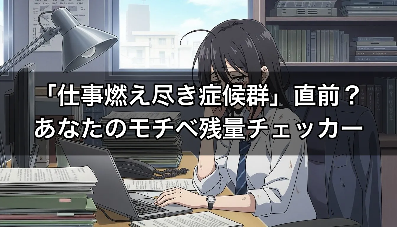 「仕事燃え尽き症候群」直前？あなたのモチベ残量チェッカー