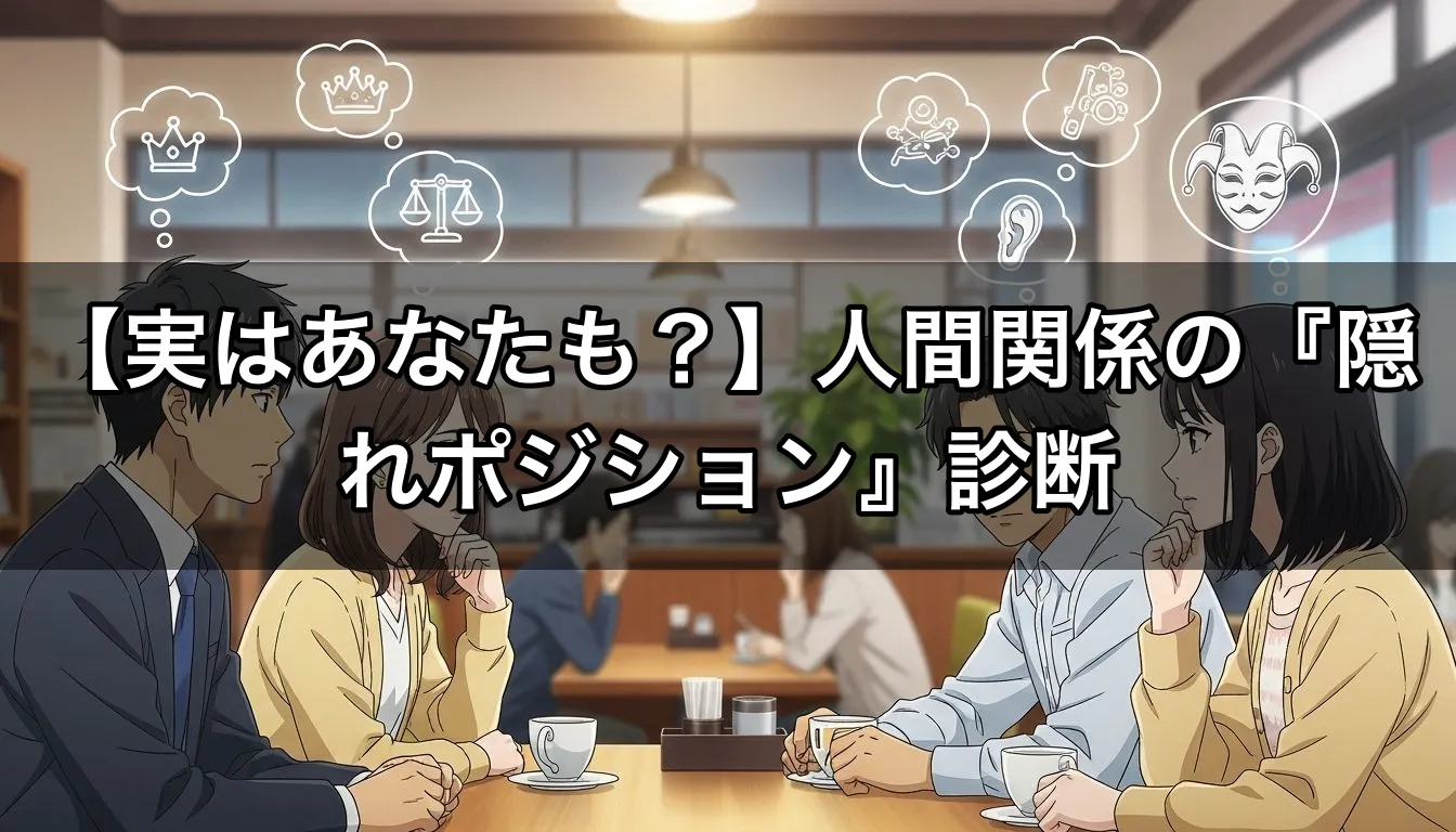 【実はあなたも？】人間関係の『隠れポジション』診断