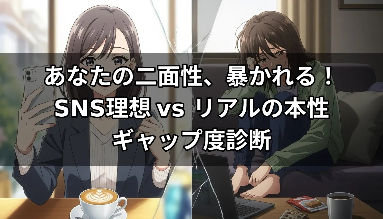 あなたはどっち？SNS上の理想 vs リアルの本性 ギャップ度診断