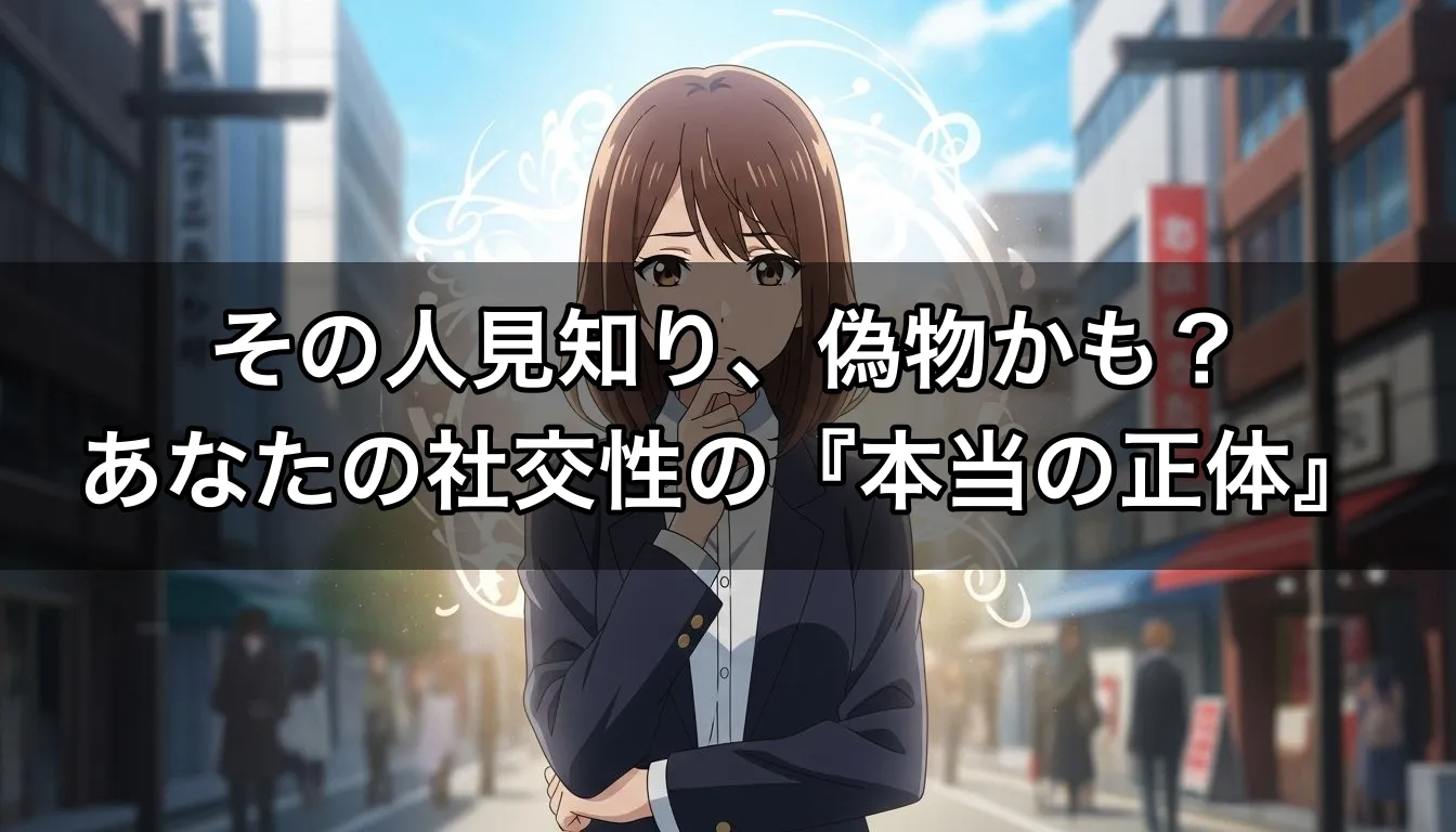 その人見知り、偽物かも？あなたの社交性の『本当の正体』