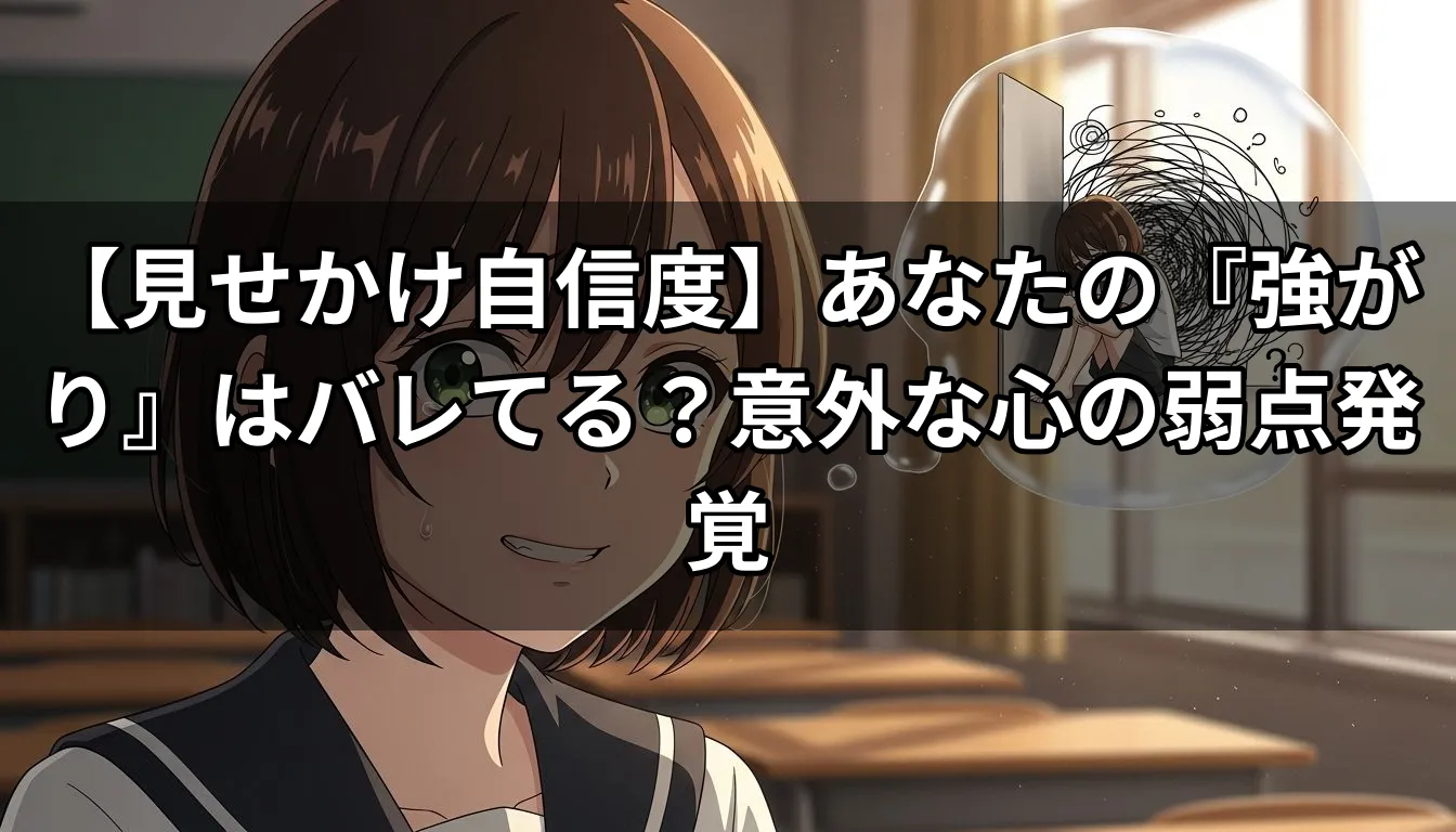 【見せかけ自信度】あなたの『強がり』はバレてる？意外な心の弱点発覚