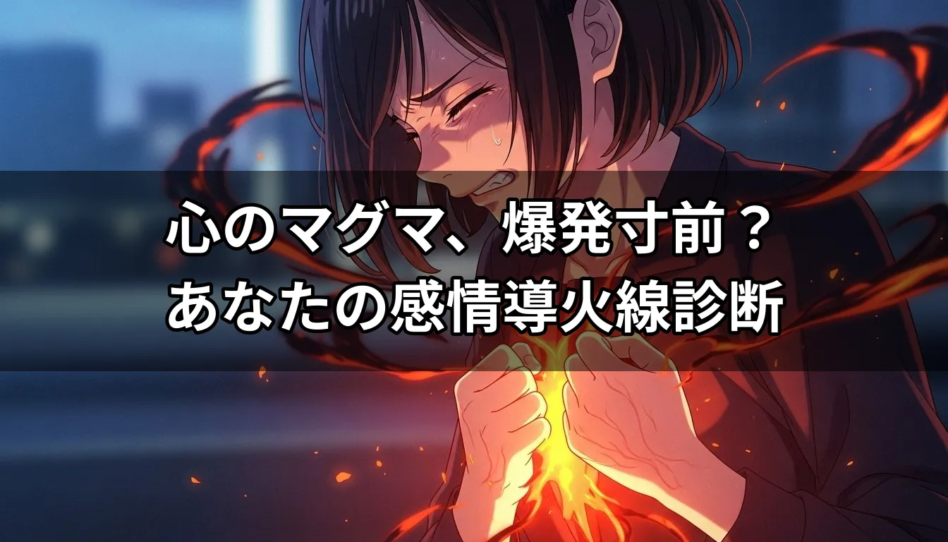 心のマグマ、爆発寸前？あなたの感情導火線診断