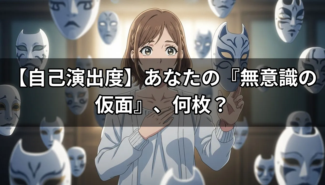 【自己演出度】あなたの『無意識の仮面』、何枚？