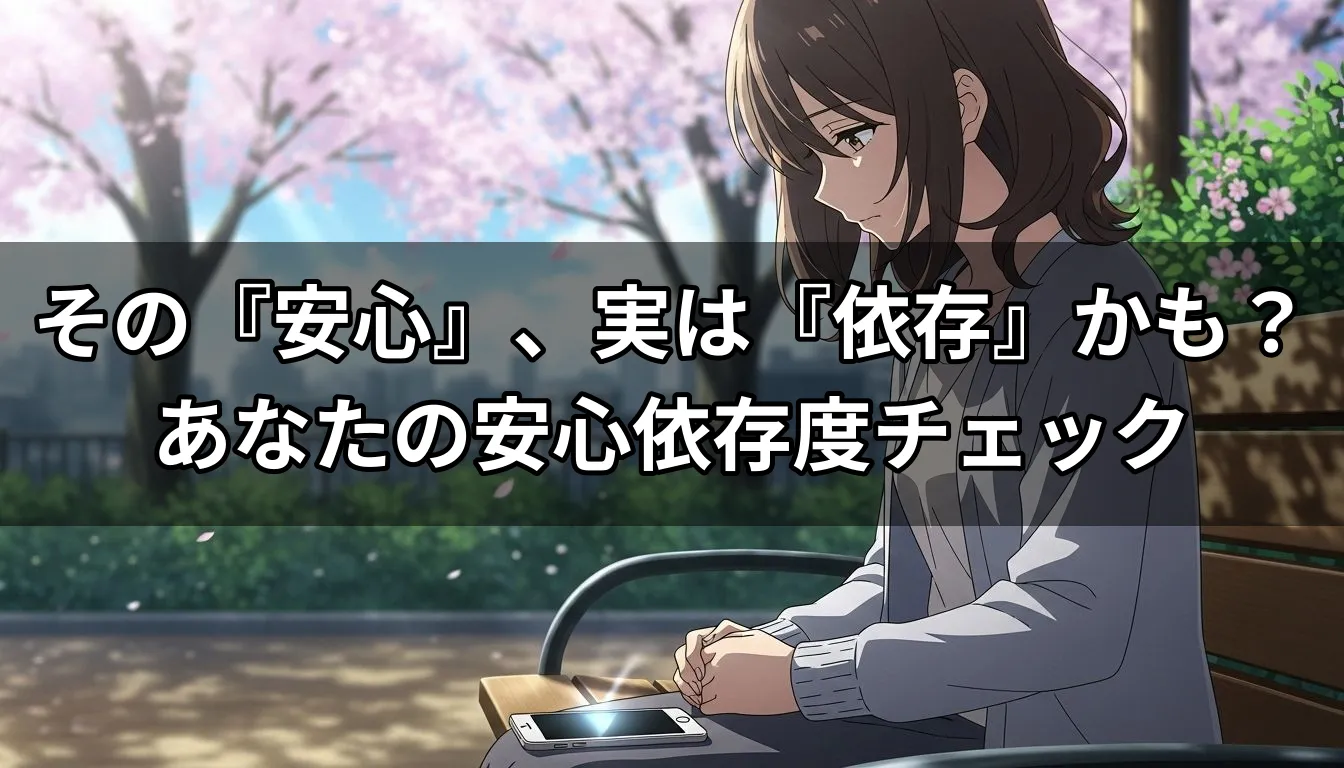 その『安心』、実は『依存』かも？あなたの安心依存度チェック
