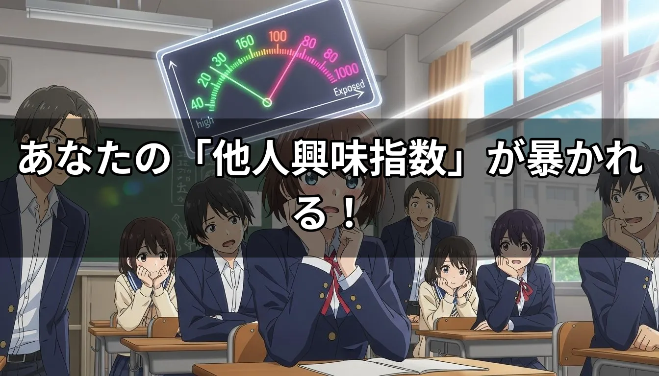 あなたの「他人興味指数」が暴かれる！