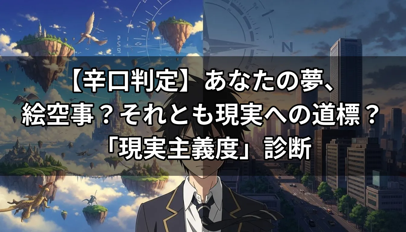 【辛口判定】あなたの夢、絵空事？それとも現実への道標？「現実主義度」診断