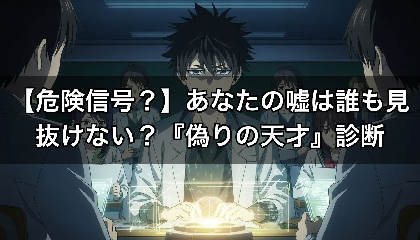 【危険信号？】あなたの嘘は誰も見抜けない？『偽りの天才』診断