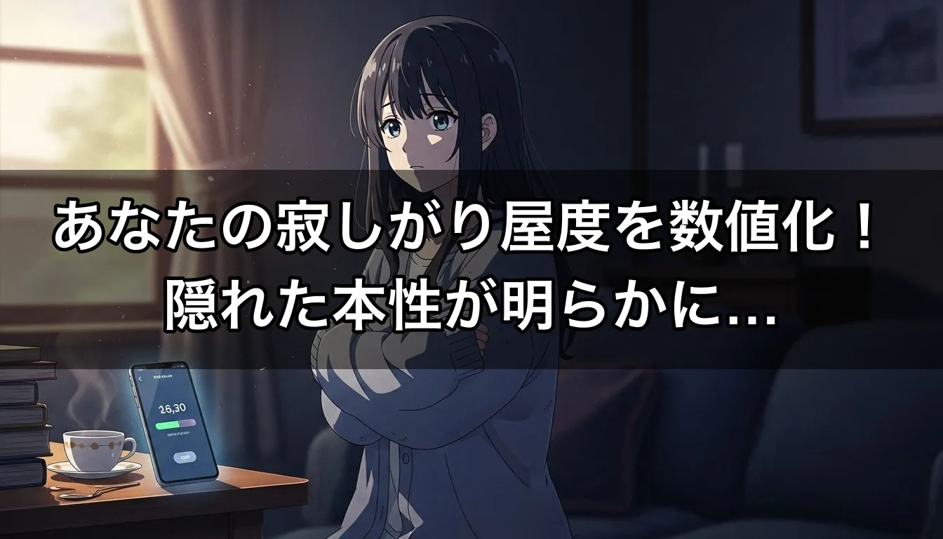 あなたの寂しがり屋度を数値化！隠れた本性が明らかに…