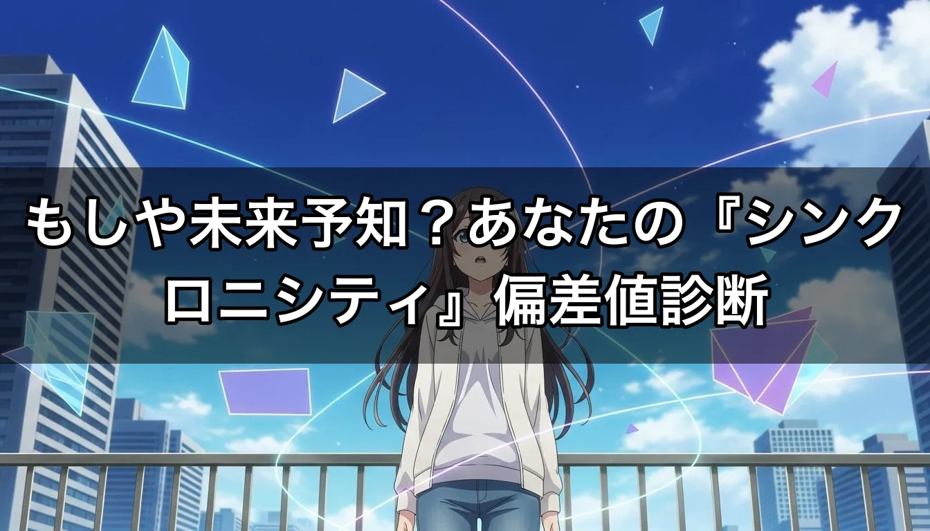 もしや未来予知？あなたの『シンクロニシティ』偏差値診断