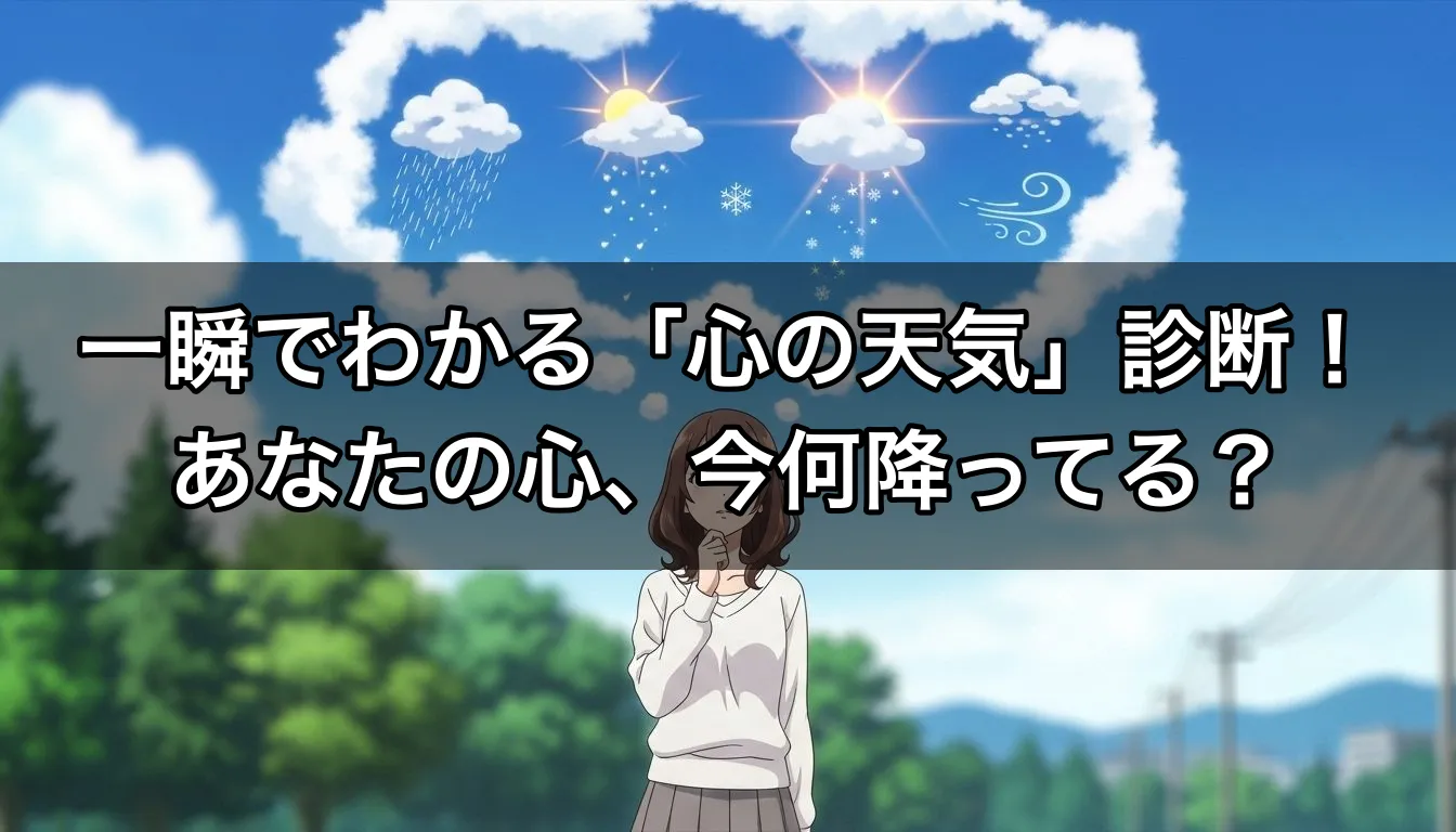 一瞬でわかる「心の天気」診断！あなたの心、今何降ってる？