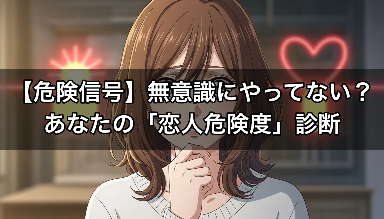 【危険信号】無意識にやってない？あなたの「恋人危険度」診断