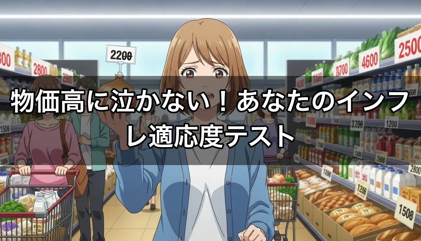 物価高に泣かない！あなたのインフレ適応度テスト