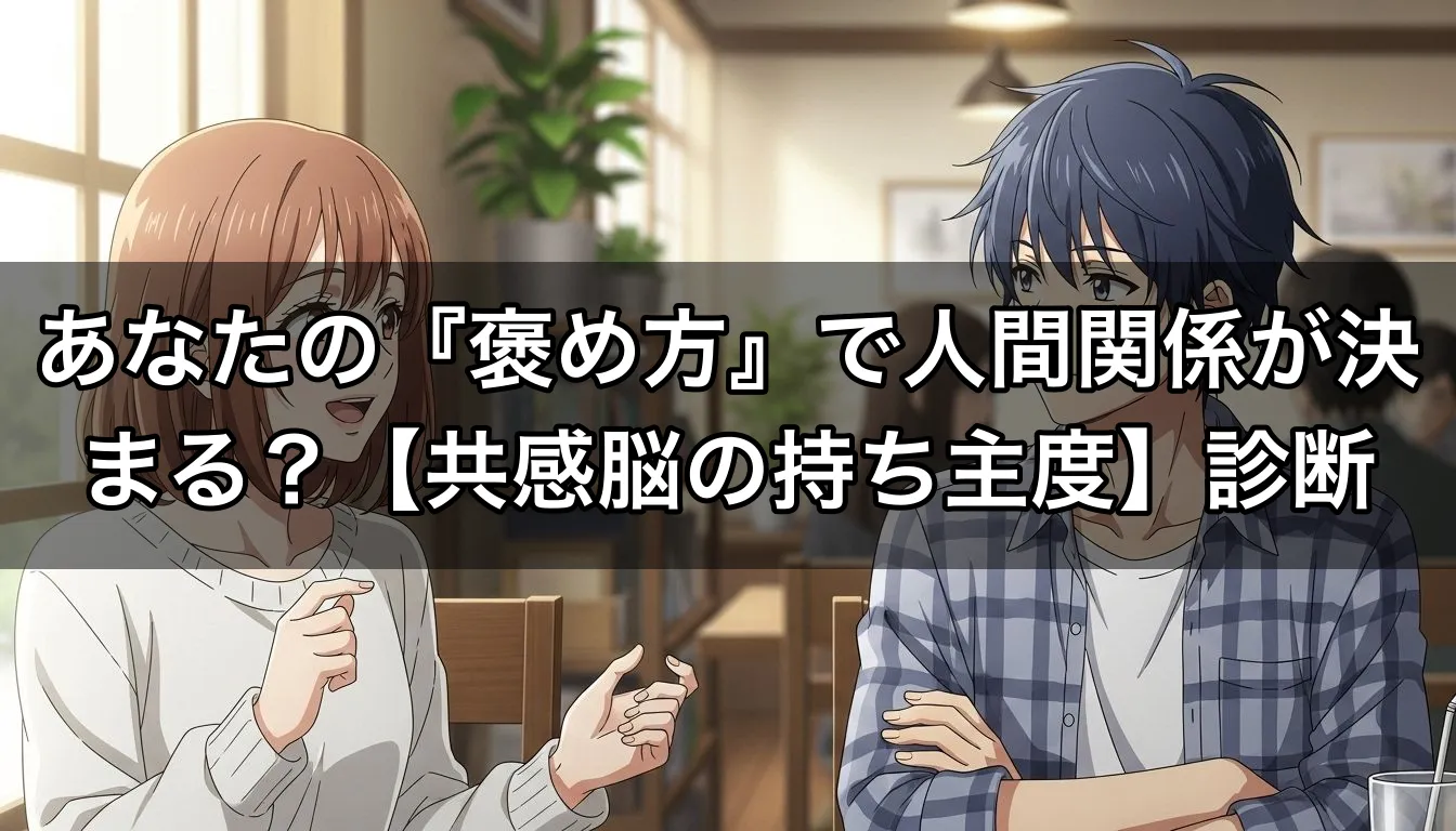 あなたの『褒め方』で人間関係が決まる？【共感脳の持ち主度】診断