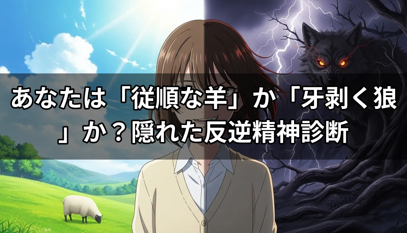 あなたは「従順な羊」か「牙剥く狼」か？隠れた反逆精神診断
