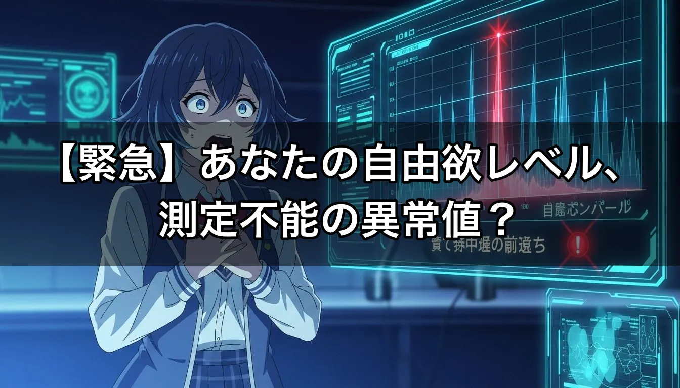【緊急】あなたの自由欲レベル、測定不能の異常値？