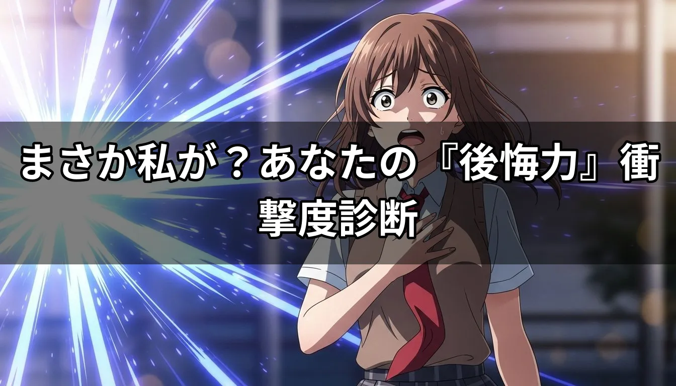 まさか私が？あなたの『後悔力』衝撃度診断