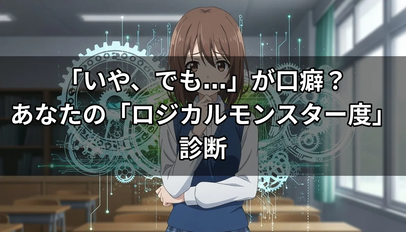 「いや、でも…」が口癖？あなたの「ロジカルモンスター度」診断