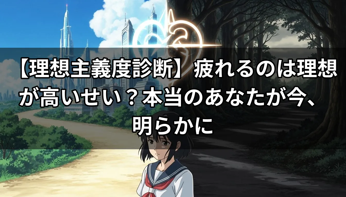 【理想主義度診断】疲れるのは理想が高いせい？本当のあなたが今、明らかに