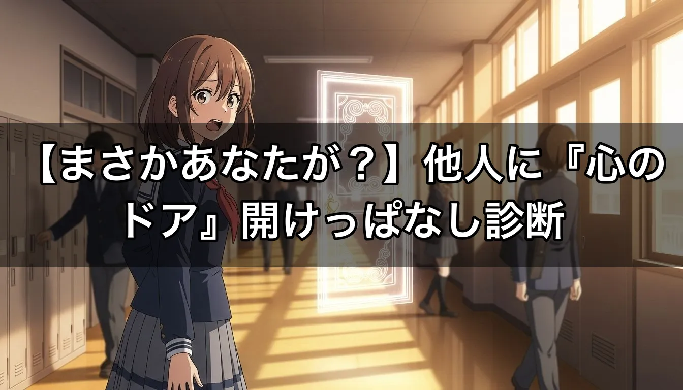 【まさかあなたが？】他人に『心のドア』開けっぱなし診断