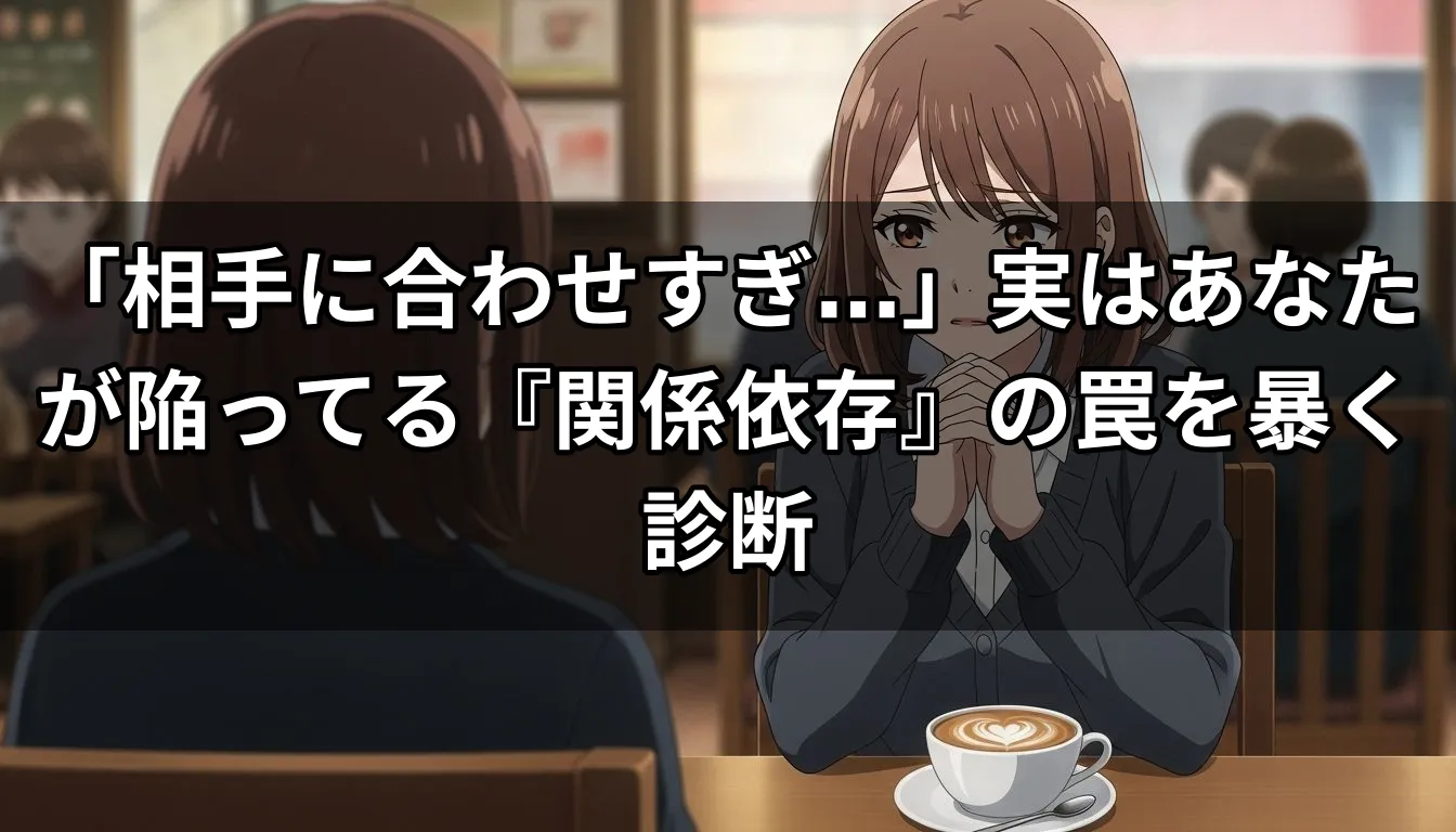 「相手に合わせすぎ…」実はあなたが陥ってる『関係依存』の罠を暴く診断