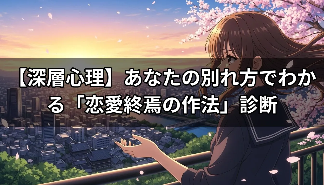 【深層心理】あなたの別れ方でわかる「恋愛終焉の作法」診断