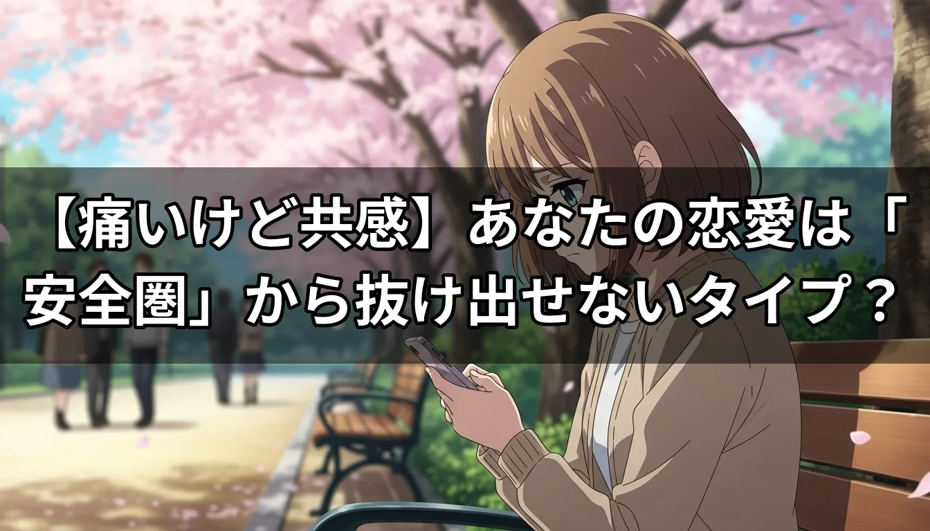 【痛いけど共感】あなたの恋愛は「安全圏」から抜け出せないタイプ？