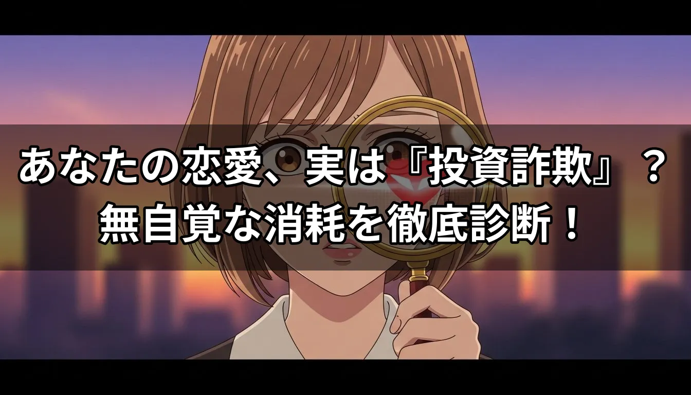 あなたの恋愛、実は『投資詐欺』？無自覚な消耗を徹底診断！