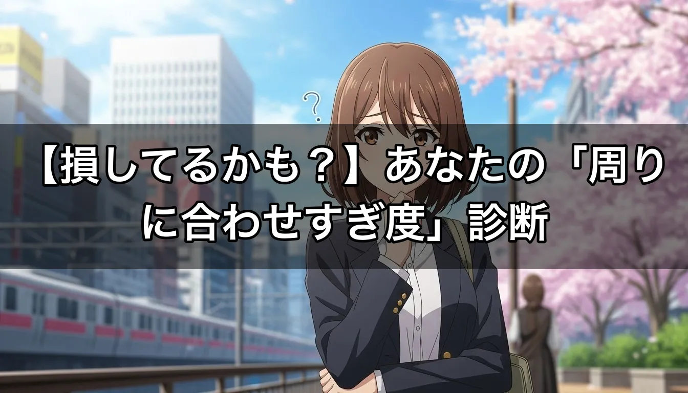 【損してるかも？】あなたの「周りに合わせすぎ度」診断