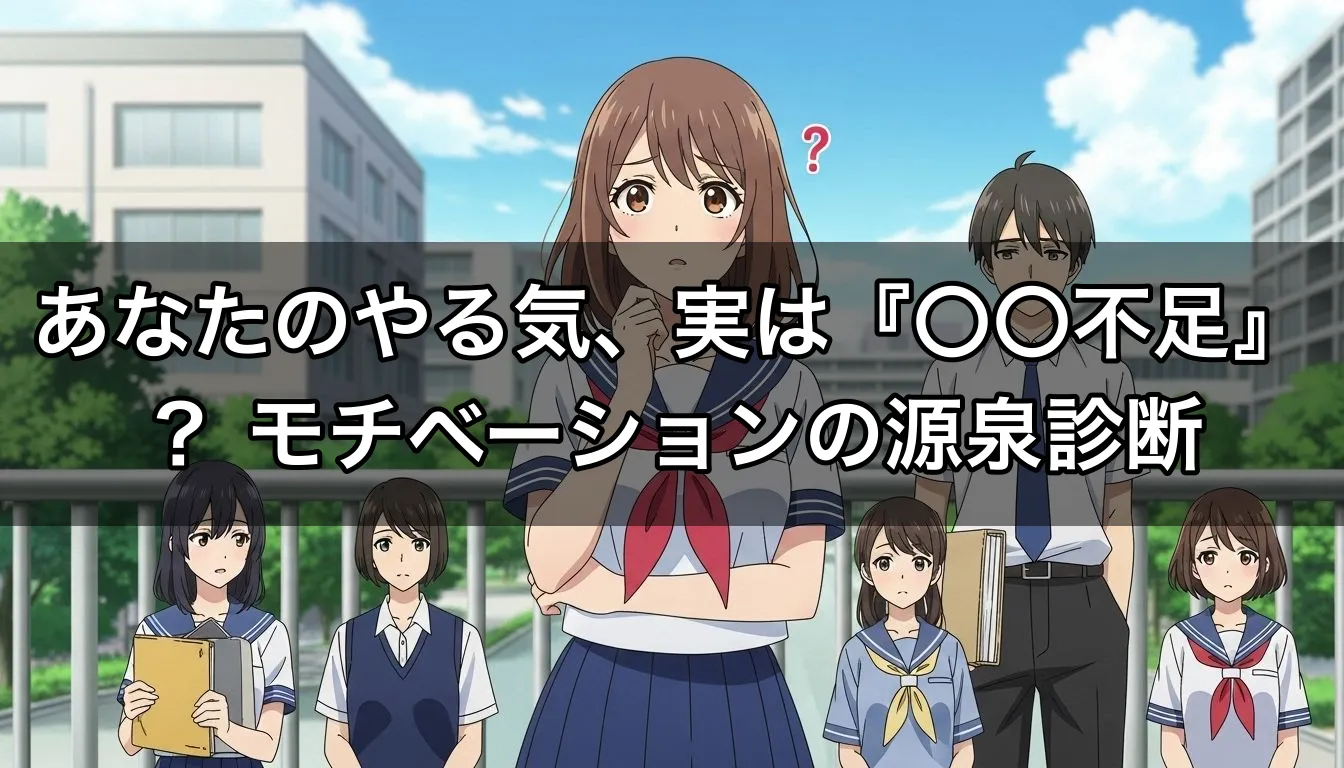 あなたのやる気、実は『〇〇不足』？ モチベーションの源泉診断